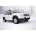 Защита порогов "Чистые штаны" (чёрное тиснение) (ABS) RENAULT DUSTER 2012 - 2020